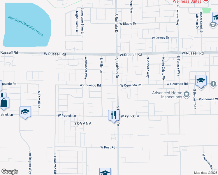 map of restaurants, bars, coffee shops, grocery stores, and more near 7854 Lacemaker Court in Las Vegas