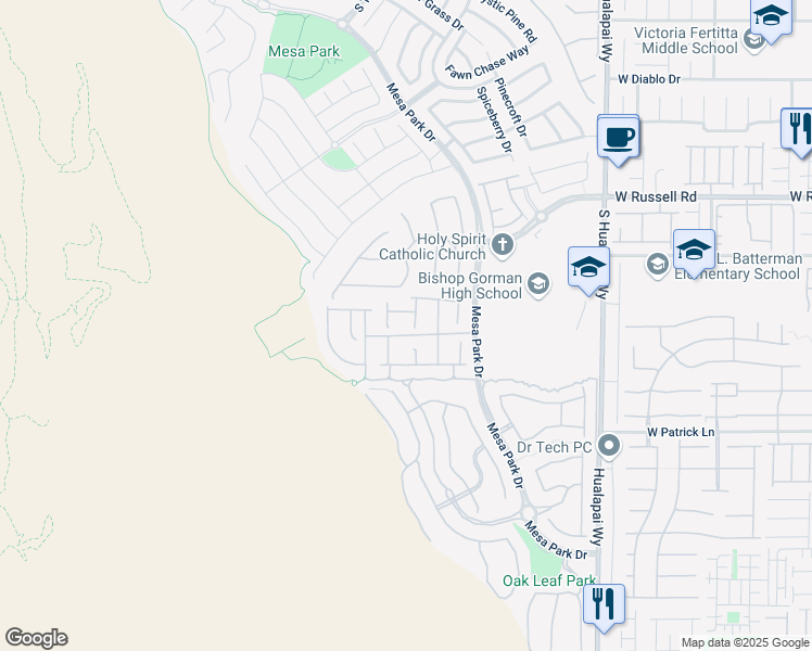 map of restaurants, bars, coffee shops, grocery stores, and more near 5871 Sky Cloud Lane in Las Vegas