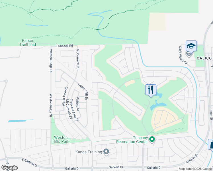 map of restaurants, bars, coffee shops, grocery stores, and more near 253 Via Morelli in Henderson