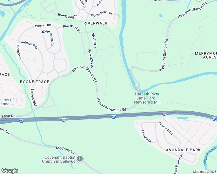 map of restaurants, bars, coffee shops, grocery stores, and more near 19 Newsom Station Road in Nashville