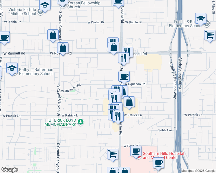 map of restaurants, bars, coffee shops, grocery stores, and more near 9470 Grove Ridge Avenue in Las Vegas