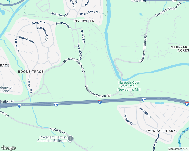 map of restaurants, bars, coffee shops, grocery stores, and more near 19 Newsom Station Road in Nashville