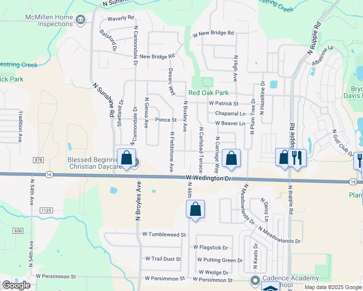 map of restaurants, bars, coffee shops, grocery stores, and more near 1273 North Boxley Avenue in Fayetteville