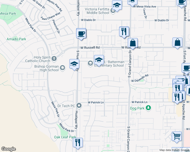 map of restaurants, bars, coffee shops, grocery stores, and more near 10045 Prattville Avenue in Las Vegas