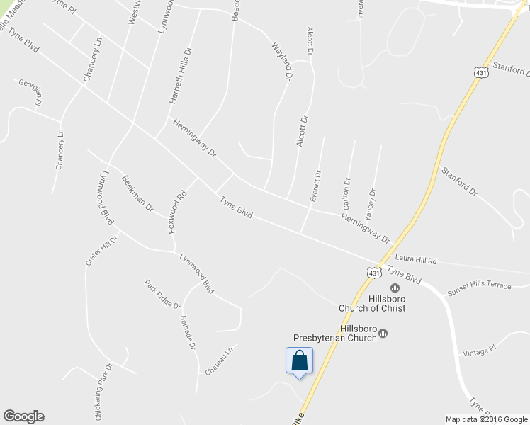 map of restaurants, bars, coffee shops, grocery stores, and more near 2504 Tyne Blvd in Nashville