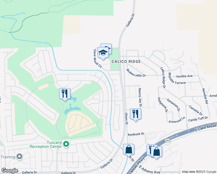 map of restaurants, bars, coffee shops, grocery stores, and more near 1064 Via Canale Drive in Henderson