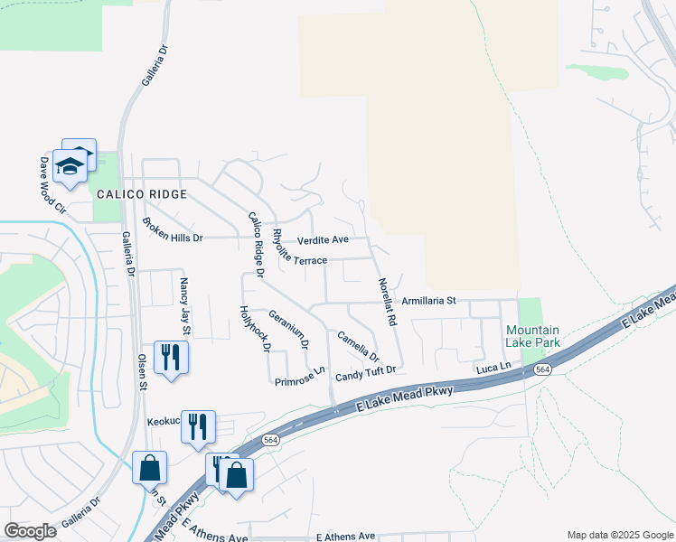 map of restaurants, bars, coffee shops, grocery stores, and more near 1124 Whistle Court in Henderson
