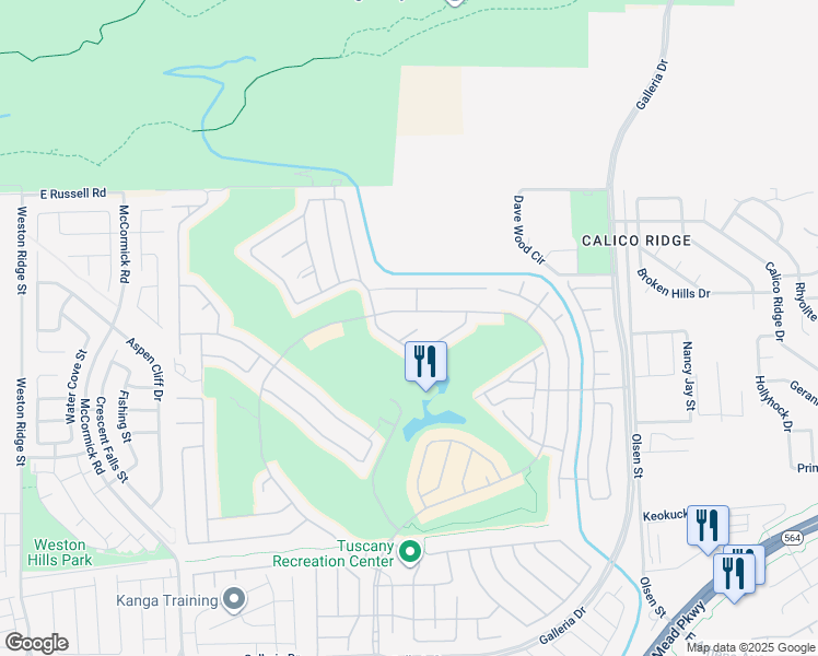 map of restaurants, bars, coffee shops, grocery stores, and more near 412 Via Gigante Court in Henderson