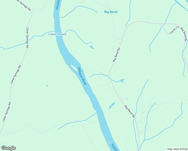 map of restaurants, bars, coffee shops, grocery stores, and more near 3560 Curtis Road in Strawberry Plains