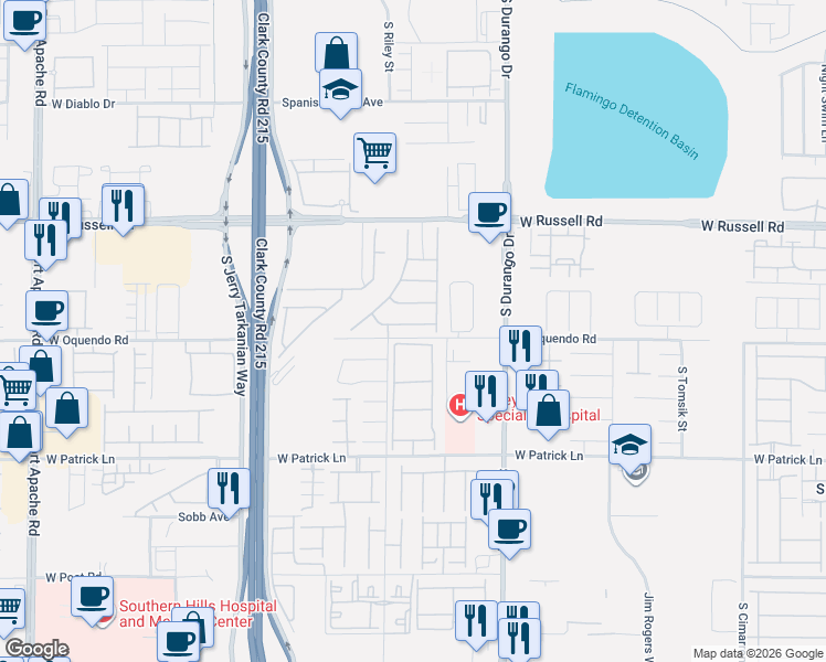 map of restaurants, bars, coffee shops, grocery stores, and more near 5892 Mia Skye Street in Las Vegas