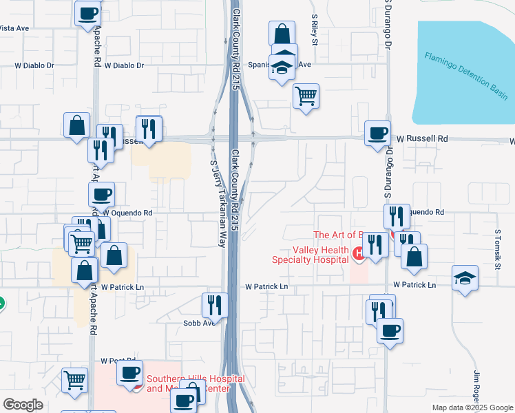 map of restaurants, bars, coffee shops, grocery stores, and more near 5955 Wellington Peak Road in Las Vegas