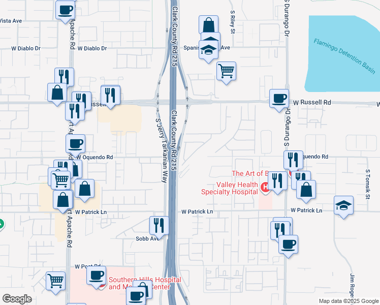 map of restaurants, bars, coffee shops, grocery stores, and more near 5955 Wellington Peak Road in Las Vegas