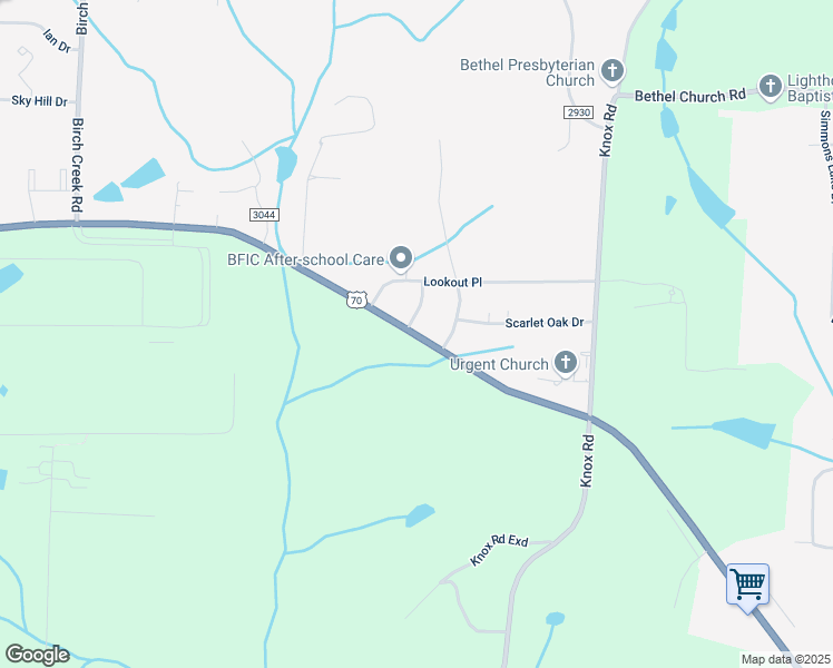 map of restaurants, bars, coffee shops, grocery stores, and more near 5810 Burlington Road in McLeansville