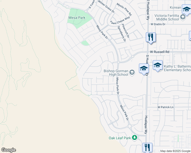 map of restaurants, bars, coffee shops, grocery stores, and more near 5841 Heavenly Midst Lane in Las Vegas