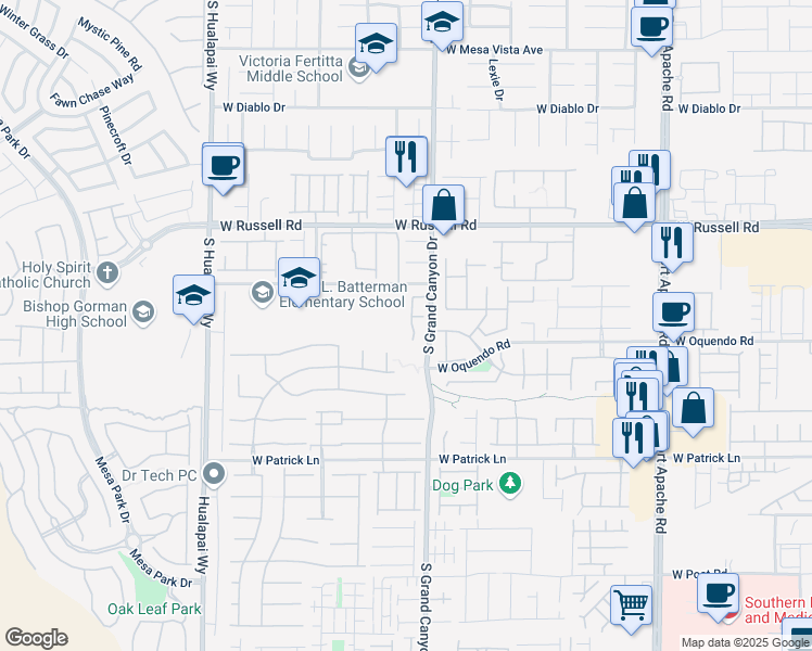 map of restaurants, bars, coffee shops, grocery stores, and more near 5835 Noble Stand Street in Las Vegas