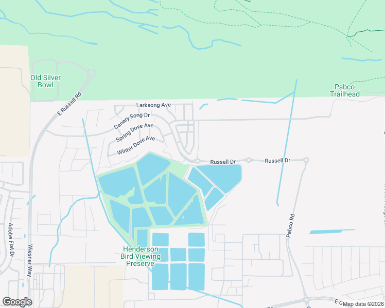 map of restaurants, bars, coffee shops, grocery stores, and more near 2400 Moser Drive in Henderson