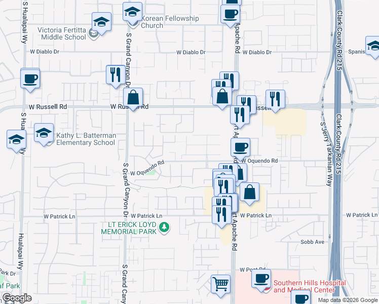map of restaurants, bars, coffee shops, grocery stores, and more near 9574 Magnificent Avenue in Las Vegas
