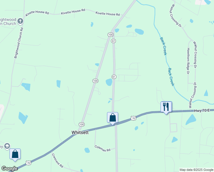 map of restaurants, bars, coffee shops, grocery stores, and more near 548 North Carolina 61 in Whitsett