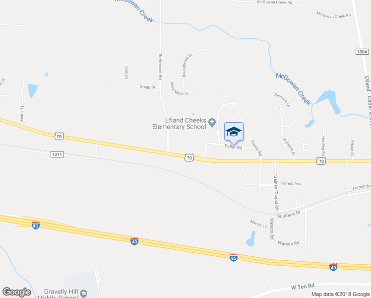 map of restaurants, bars, coffee shops, grocery stores, and more near 4509 U.S. 70 in Mebane