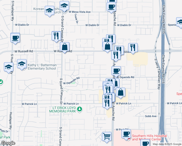 map of restaurants, bars, coffee shops, grocery stores, and more near 9580 Magnificent Avenue in Las Vegas