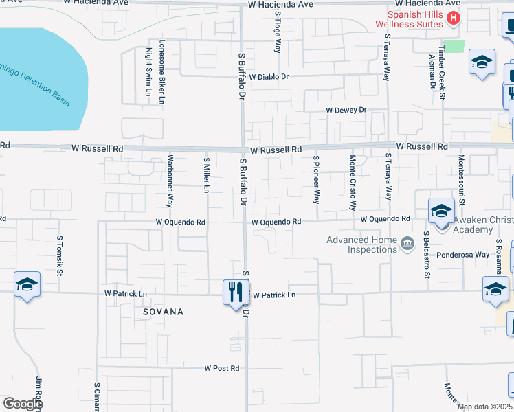 map of restaurants, bars, coffee shops, grocery stores, and more near 5852 Ashton Park Court in Las Vegas