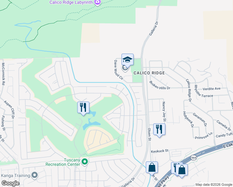 map of restaurants, bars, coffee shops, grocery stores, and more near 522 Via Del Corallo Way in Henderson