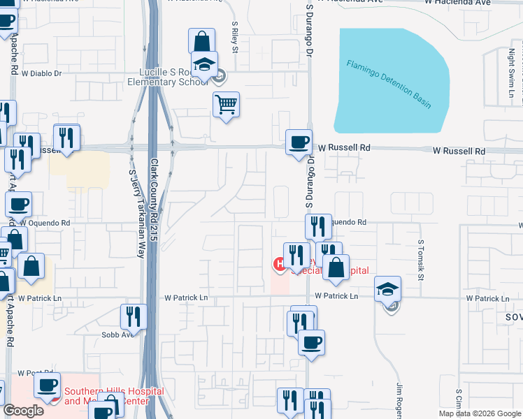 map of restaurants, bars, coffee shops, grocery stores, and more near 5854 Mia Skye Street in Las Vegas
