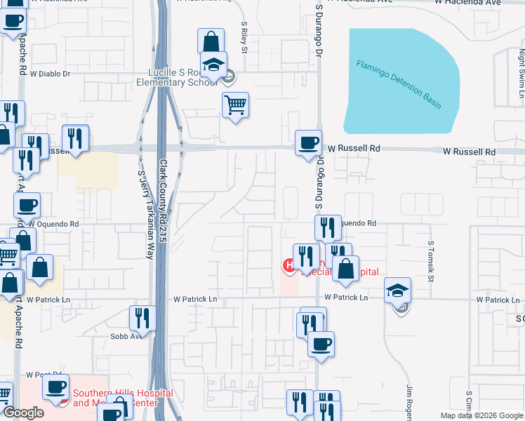 map of restaurants, bars, coffee shops, grocery stores, and more near 5854 Mia Skye Street in Las Vegas