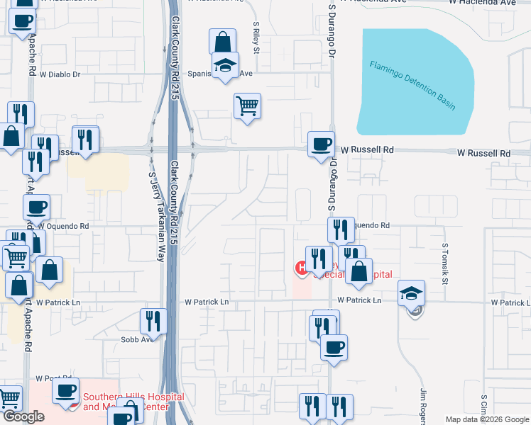 map of restaurants, bars, coffee shops, grocery stores, and more near 8776 Rio Andir Avenue in Las Vegas