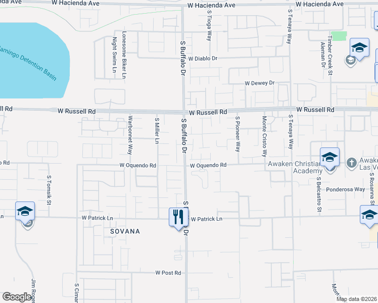 map of restaurants, bars, coffee shops, grocery stores, and more near 5852 Ashton Park Court in Las Vegas