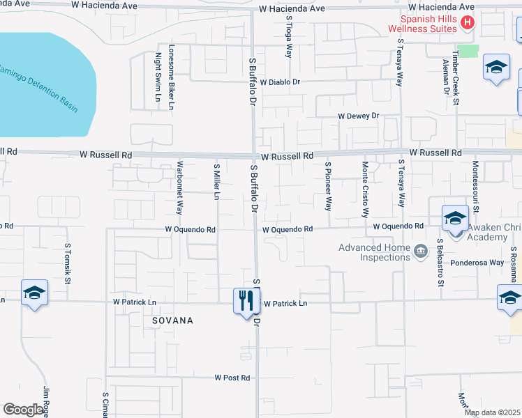 map of restaurants, bars, coffee shops, grocery stores, and more near 5852 Ashton Park Court in Las Vegas