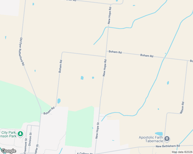 map of restaurants, bars, coffee shops, grocery stores, and more near 32 New Hope Road in Dyer