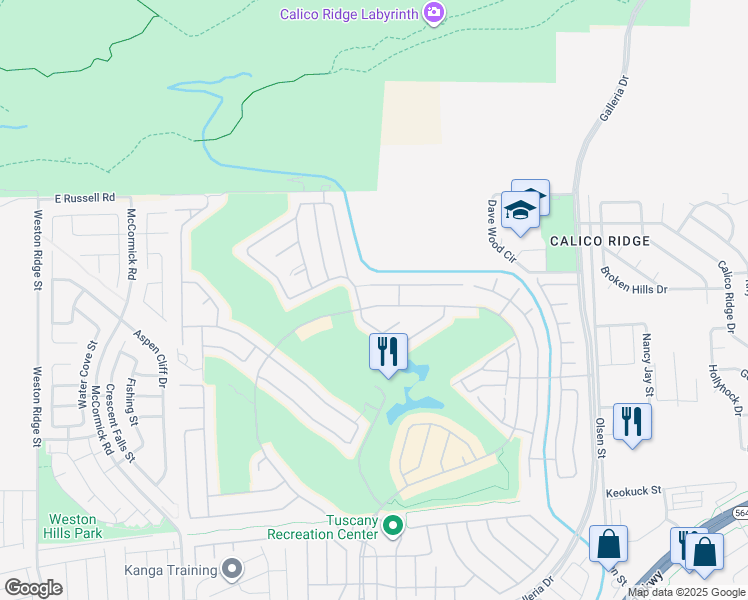 map of restaurants, bars, coffee shops, grocery stores, and more near 1308 Olivia Parkway in Henderson