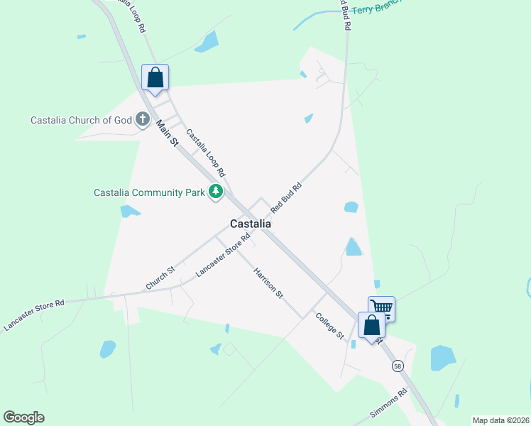 map of restaurants, bars, coffee shops, grocery stores, and more near in Castalia