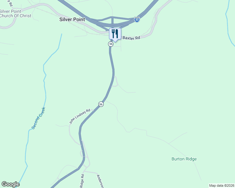 map of restaurants, bars, coffee shops, grocery stores, and more near 18030 Smithville Highway in Silver Point