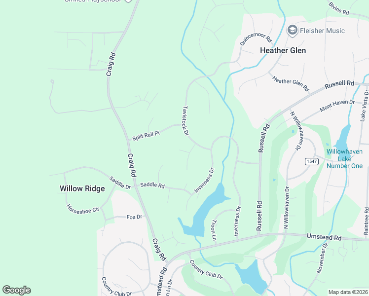 map of restaurants, bars, coffee shops, grocery stores, and more near 102 Muirfield Court in Durham