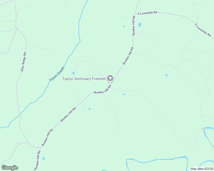 map of restaurants, bars, coffee shops, grocery stores, and more near 6195 Bunker Hill Road in Cookeville