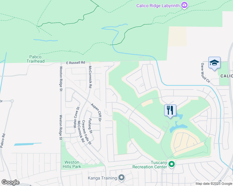 map of restaurants, bars, coffee shops, grocery stores, and more near 1084 Via Alloro in Henderson