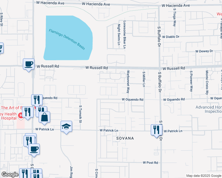 map of restaurants, bars, coffee shops, grocery stores, and more near 8001-8099 W Quail Ave in Las Vegas