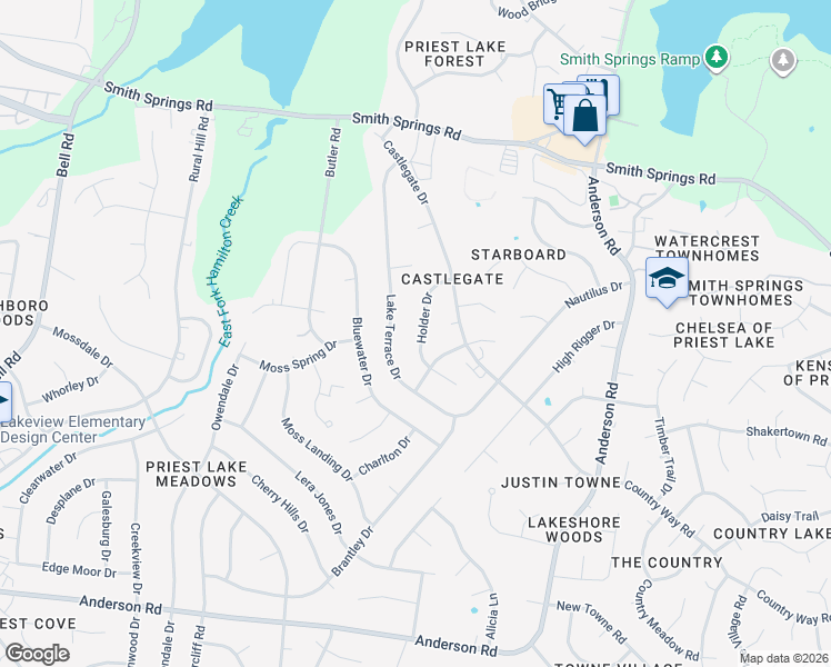 map of restaurants, bars, coffee shops, grocery stores, and more near 746 Holder Drive in Nashville