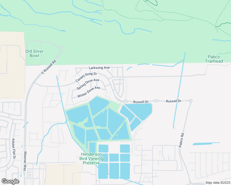 map of restaurants, bars, coffee shops, grocery stores, and more near 1125 Meadow Sparrow Place in Henderson