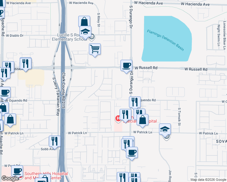 map of restaurants, bars, coffee shops, grocery stores, and more near 5854 Mia Skye Street in Las Vegas