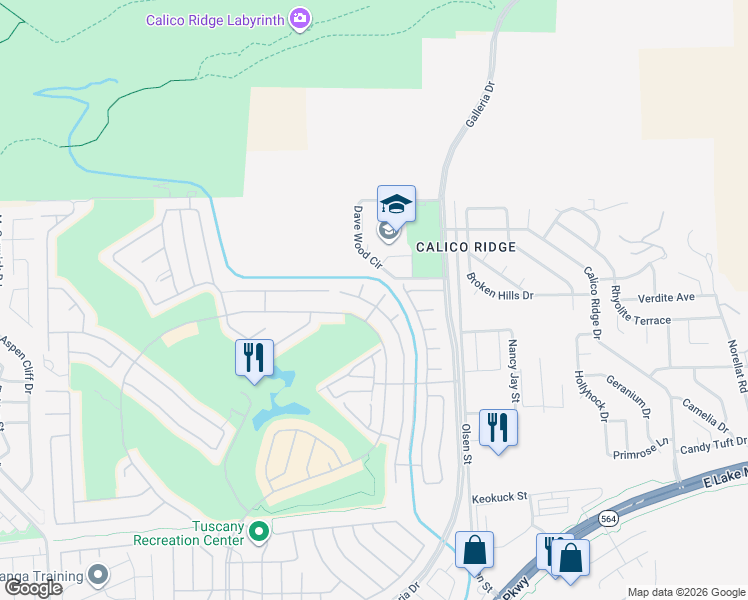 map of restaurants, bars, coffee shops, grocery stores, and more near 522 Via Del Corallo Way in Henderson