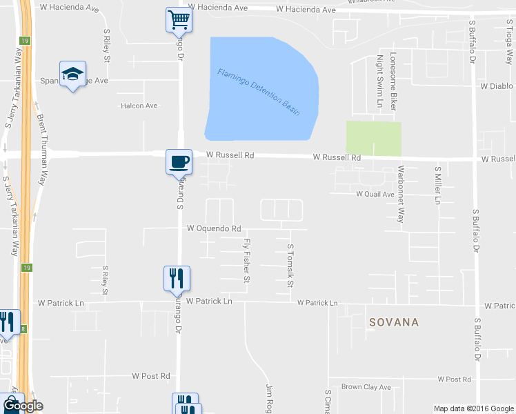 map of restaurants, bars, coffee shops, grocery stores, and more near 5839 Sleepy Spruce Street in Las Vegas