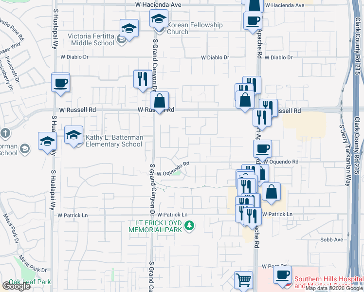 map of restaurants, bars, coffee shops, grocery stores, and more near 5836 Wispy Winds Street in Las Vegas