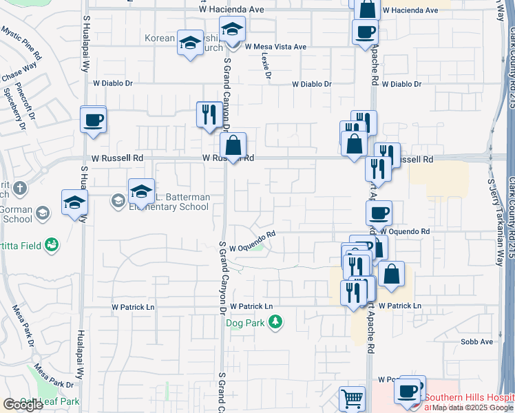 map of restaurants, bars, coffee shops, grocery stores, and more near 5834 Fine Lace Street in Las Vegas