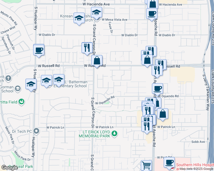 map of restaurants, bars, coffee shops, grocery stores, and more near 5834 Fine Lace Street in Las Vegas