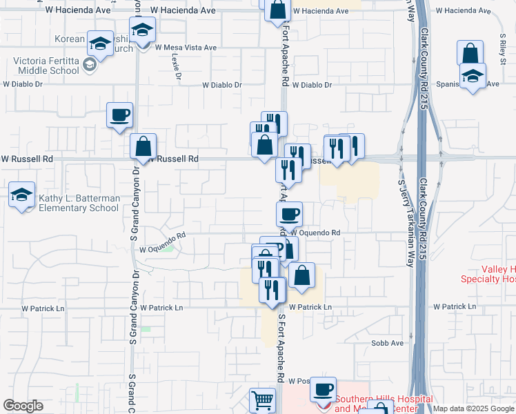 map of restaurants, bars, coffee shops, grocery stores, and more near 9464 Green Vineyard Avenue in Las Vegas