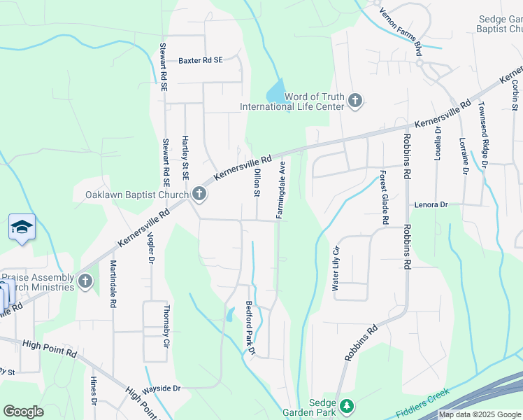 map of restaurants, bars, coffee shops, grocery stores, and more near 123 Dillon Street in Winston-Salem