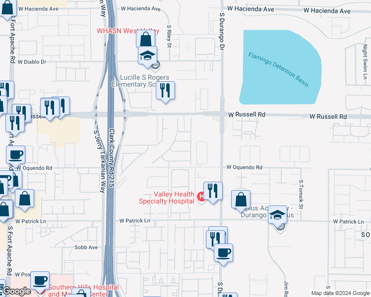 map of restaurants, bars, coffee shops, grocery stores, and more near 8732 Cotovia Avenue in Las Vegas